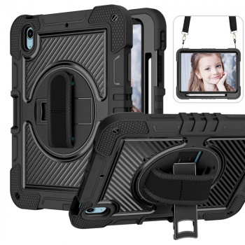 Husa pentru tableta iPad 10 (2022) 10.9 - Techsuit StripeShell 360 - Black