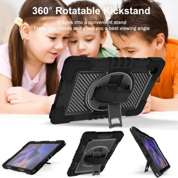 Husa pentru tableta Samsung Galaxy Tab A8 10.5 (2021) - Techsuit StripeShell 360 - Black - Img 4