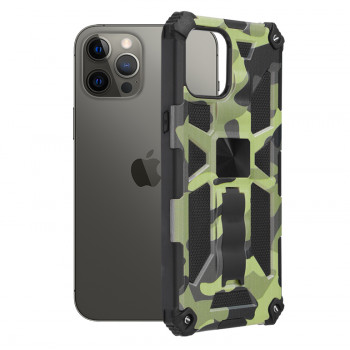 Husa telefon iPhone 12 Pro Max - Techsuit Blazor Series - Camo Lime - Img 1