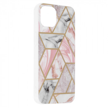 Husa telefon iPhone 13 - Techsuit Marble Series - Pink Hex - Img 2