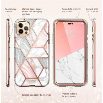 Husa telefon iPhone 14 Pro - I-Blason Cosmo - Marble - Img 3