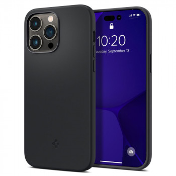 Husa telefon iPhone 14 Pro Max - Spigen Silicone Fit Mag Safe - Black