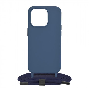 Husa telefon iPhone 15 Pro - Techsuit Crossbody Lanyard - Blue