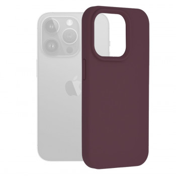 Husa telefon iPhone 15 Pro - Techsuit Soft Edge Silicone - Plum Violet - Img 1