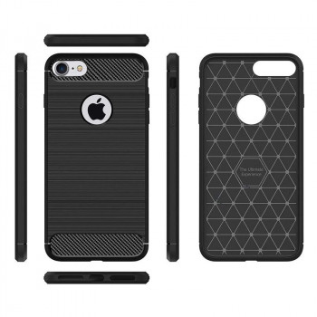 Husa telefon iPhone 6 Plus / 6s Plus - Techsuit Carbon Silicone - Black - Img 4