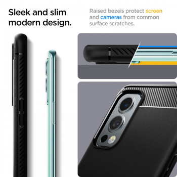 Husa telefon OnePlus Nord 2 5G - Spigen Rugged Armor - Black - Img 3