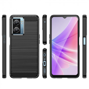 Husa telefon Oppo A77 - Techsuit Carbon Silicone - Black - Img 2