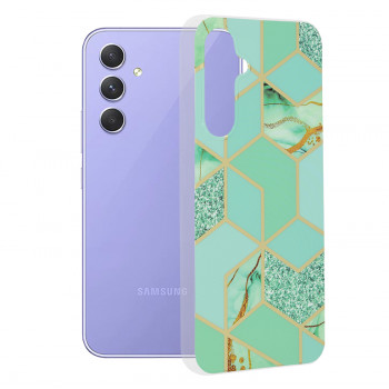Husa telefon Samsung Galaxy A54 - Techsuit Marble Series - Green Hex