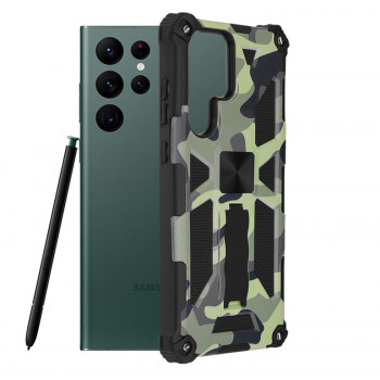 Husa telefon Samsung Galaxy S22 Ultra 5G - Techsuit Blazor Series - Camo Lime - Img 1