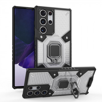 Husa telefon Samsung Galaxy S22 Ultra 5G - Techsuit Honeycomb Armor - Blue - Img 3