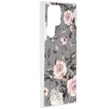 Husa telefon Samsung Galaxy S22 Ultra 5G - Techsuit Marble Series - Bloom of Ruth Gray - Img 2