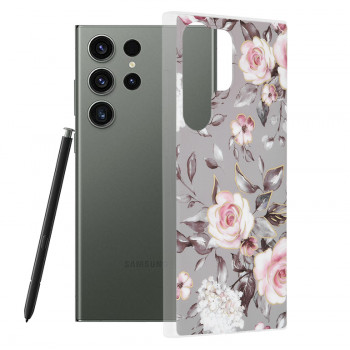 Husa telefon Samsung Galaxy S23 Ultra - Techsuit Marble Series - Bloom of Ruth Gray