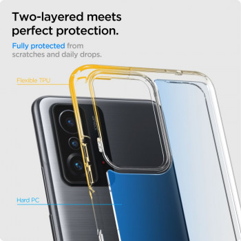 Husa telefon Xiaomi 11T / 11T Pro - Spigen Ultra Hybrid - Crystal Clear - Img 4
