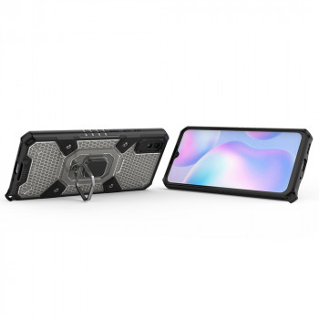 Husa telefon Xiaomi Redmi 9A / Redmi 9AT - Techsuit Honeycomb Armor - Black - Img 2