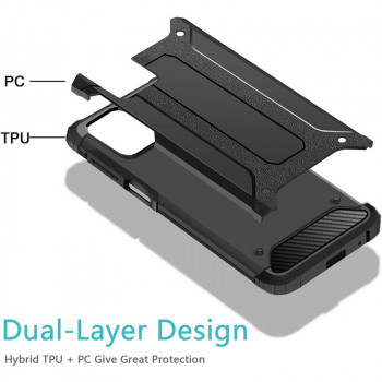Husa telefon Xiaomi Redmi Note 10 5G / Poco M3 Pro 5G - Techsuit Hybrid Armor - Black - Img 3