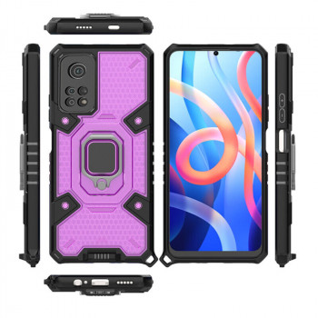 Husa telefon Xiaomi Redmi Note 11 / Note 11S - Techsuit Honeycomb Armor - Rose-Violet - Img 3