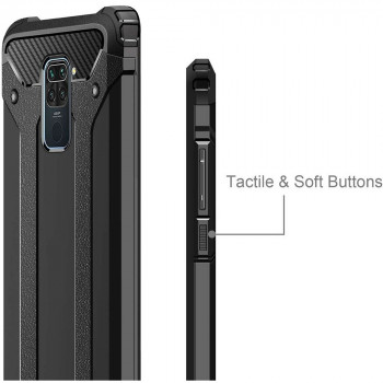 Husa telefon Xiaomi Redmi Note 9 / Redmi 10X 4G - Techsuit Hybrid Armor - Black - Img 4