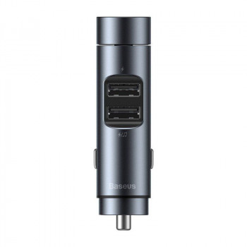 Incarcator Auto cu Modulator FM, 2xUSB 3.1A - Baseus Energy Column (CCNLZ-0G) - Dark Gray - Img 2