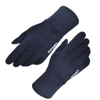 Manusi Touchscreen - Techsuit Suede (ST0009) - Blue - Img 1