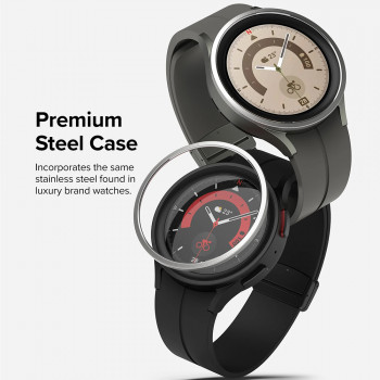 Rama pentru Samsung Galaxy Watch5 Pro - Ringke Bezel Styling - Stainless Silver - Img 2