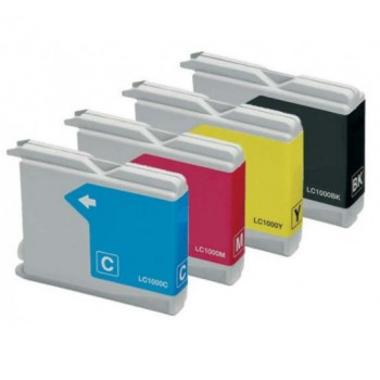 Set 4 cartuse imprimanta pt Brother LC1000, LC970, LC960 ( BK, C, M , Y )