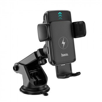 Suport Auto Universal cu Incarcare Wireless 15W - Hoco Smart Alignment (S35) - Black - Img 3