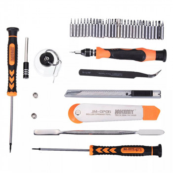 Trusa Surubelnite cu Accesorii 45in1 - Jakemy Antic-Drop Electronic (JM-8139) - Orange - Img 4
