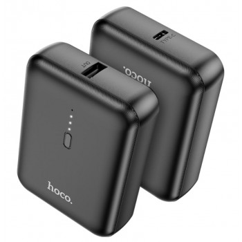 Baterie Externa USB cu Lumini LED 2A, 5000mAh - Hoco (J96) - Black - Img 1