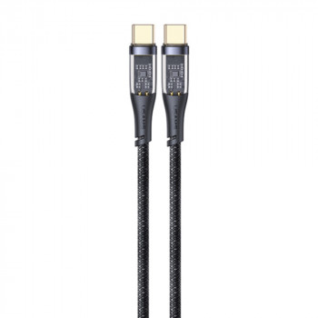 Cablu de Date Type-C la Type-C PD, 100W, 1.2m - USAMS Icy Series (US-SJ574) - Black - Img 2