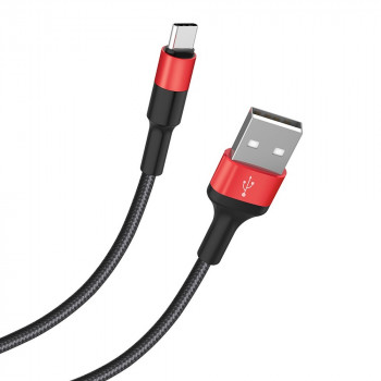 Cablu de Date USB-A la Type-C 10W, 2A, 1m - Hoco Xpress charge (X26) - Black / Red - Img 3
