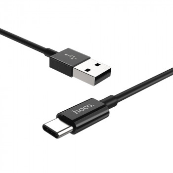 Cablu de Date USB-A la Type-C 15W, 3A, 1m - Hoco Skilled (X23) - Black - Img 3