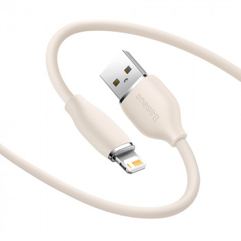 Cablu de Date USB la Lightning 2.4A, 1.2m - Baseus Jelly Liquid Silica Gel - Pink - Img 4