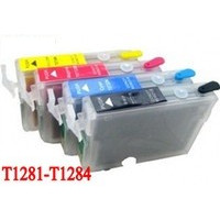 Cartus autoresetabil negru PLIN CU CERNEALA EPSON T1281 reincarcabil refilabil ( Cartuse T-1281 BLACK negre cu cip auto-resetabil ) imprimante Epson Stylus Office BX305F BX305FW S22 SX125 SX130 SX235W SX420W SX425W SX435W SX438W SX440W SX445W - Img 2
