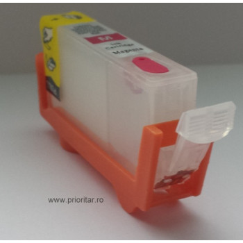 Cartus reincarcabil rosu pt CANON CLI-526 MAGENTA cip autoresetabil CLI526 refilabil cu chip auto-resetabil