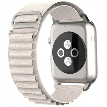 Curea pentru Apple Watch 1/2/3/4/5/6/7/8/SE/SE 2 (38/40/41mm) - Techsuit Watchband (W037) - Star White - Img 3