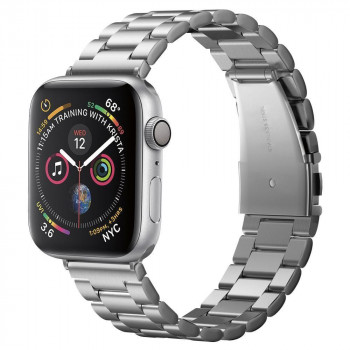 Curea pentru Apple Watch 1/2/3/4/5/6/7/8/SE/SE 2/Ultra (42/44/45/49mm) - Spigen Modern Fit - Silver