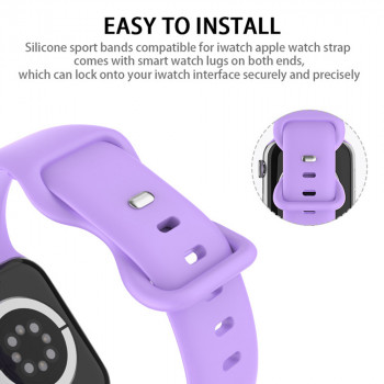 Curea pentru Apple Watch 1 / 2 / 3 / 4 / 5 / 6 / 7 / SE / 8 (38 / 40 / 41 mm) - Techsuit Watchband (W031) - Purple - Img 2
