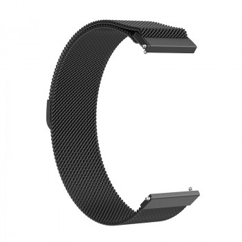 Curea pentru Samsung Galaxy Watch 4/5/Active 2, Huawei Watch GT 3 (42mm)/GT 3 Pro (43mm) - Techsuit Watchband 20mm (W009) - Black - Img 2