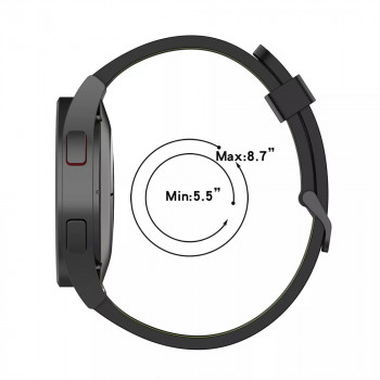 Curea pentru Samsung Galaxy Watch (46mm) / Gear S3, Huawei Watch GT / GT 2 / GT 2e / GT 2 Pro / GT 3 (46 mm) - Techsuit Watchband 22mm (W002) - Black - Img 4