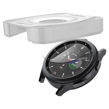 Folie pentru Samsung Galaxy Watch 4 Classic 42mm (set 2) - Spigen Glas.TR EZ FIT - Clear - Img 2