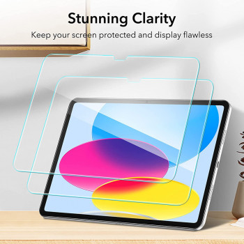 Folie pentru tableta iPad 10 (2022) 10.9 - ESR Tempered Glass 9H - Clear - Img 3