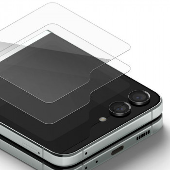 Folie telefon Samsung Galaxy Z Flip5 (set 2) - Ringke Cover Display Tempered Glass - Clear - Img 1