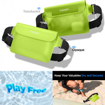 Geanta Waterproof pentru Accesorii (set 2) - Spigen (A620) - Cactus Green - Img 4