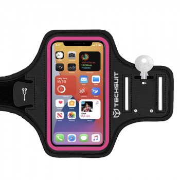 Husa de Telefon pentru Alergare, max 6.8" - Techsuit (TH20) - Pink