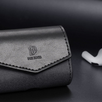 Husa pentru AirPods 3 (2021) - Dux Ducis Leather Case - Black - Img 4