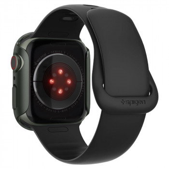 Husa pentru Apple Watch 7 45mm - Spigen Thin Fit - Military Green - Img 2