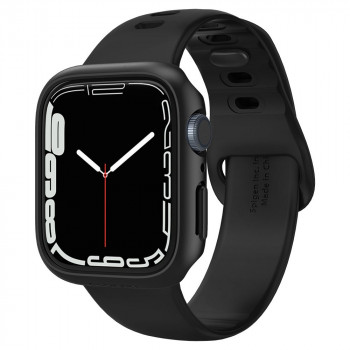 Husa pentru Apple Watch 7 / 8 (45mm) - Spigen Thin Fit - Black