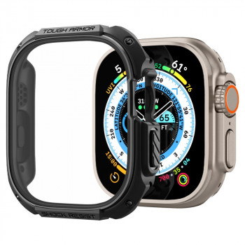 Husa pentru Apple Watch Ultra - Spigen Tough Armor - Black - Img 2
