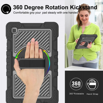 Husa pentru tableta Samsung Galaxy Tab A 10.1 2019 T510/T515 - Techsuit StripeShell 360 - Black - Img 3