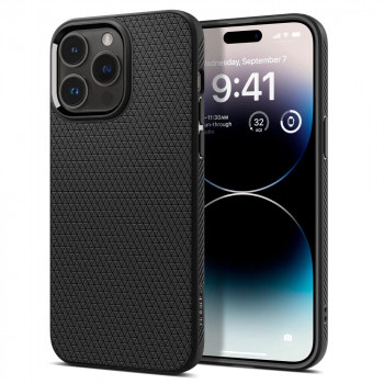 Husa telefon iPhone 14 Pro - Spigen Liquid Air - Matte Black - Img 1